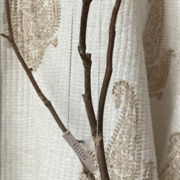 New Bar rectangle necklace in silver and gold NE1 - Picture 2 of 3