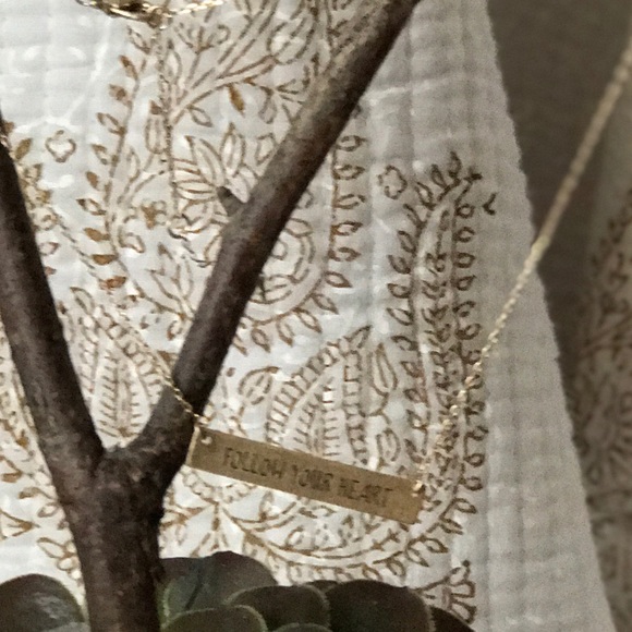 New Bar rectangle necklace in silver and gold NE1 - Picture 3 of 3