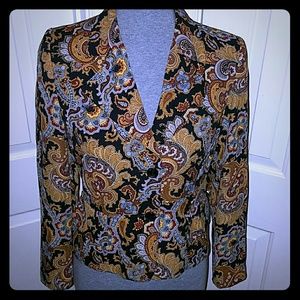 Harve Benard Paisley Skirt Suit
