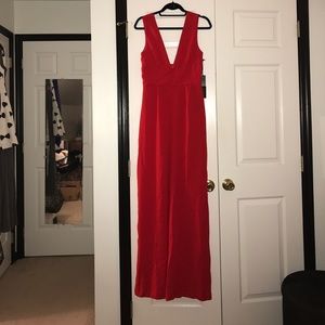 Lulu's Red Jumpsuit