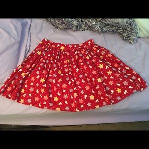 Rabbit and Sakura Flower Skater Skirt