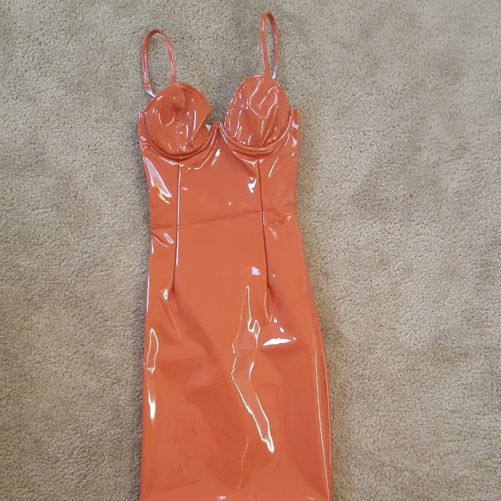 Latex midi dress