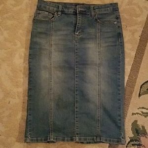 Jean pencil skirt