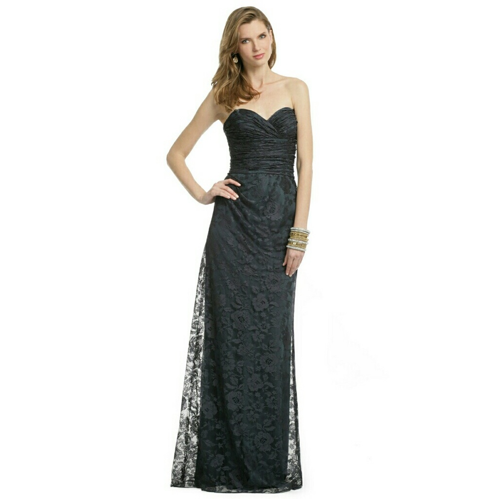 David Meister Fall Floral Mist Gown
