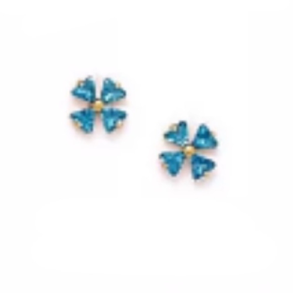 14k Pure Gold Birthstone CZ Earrings for Girls