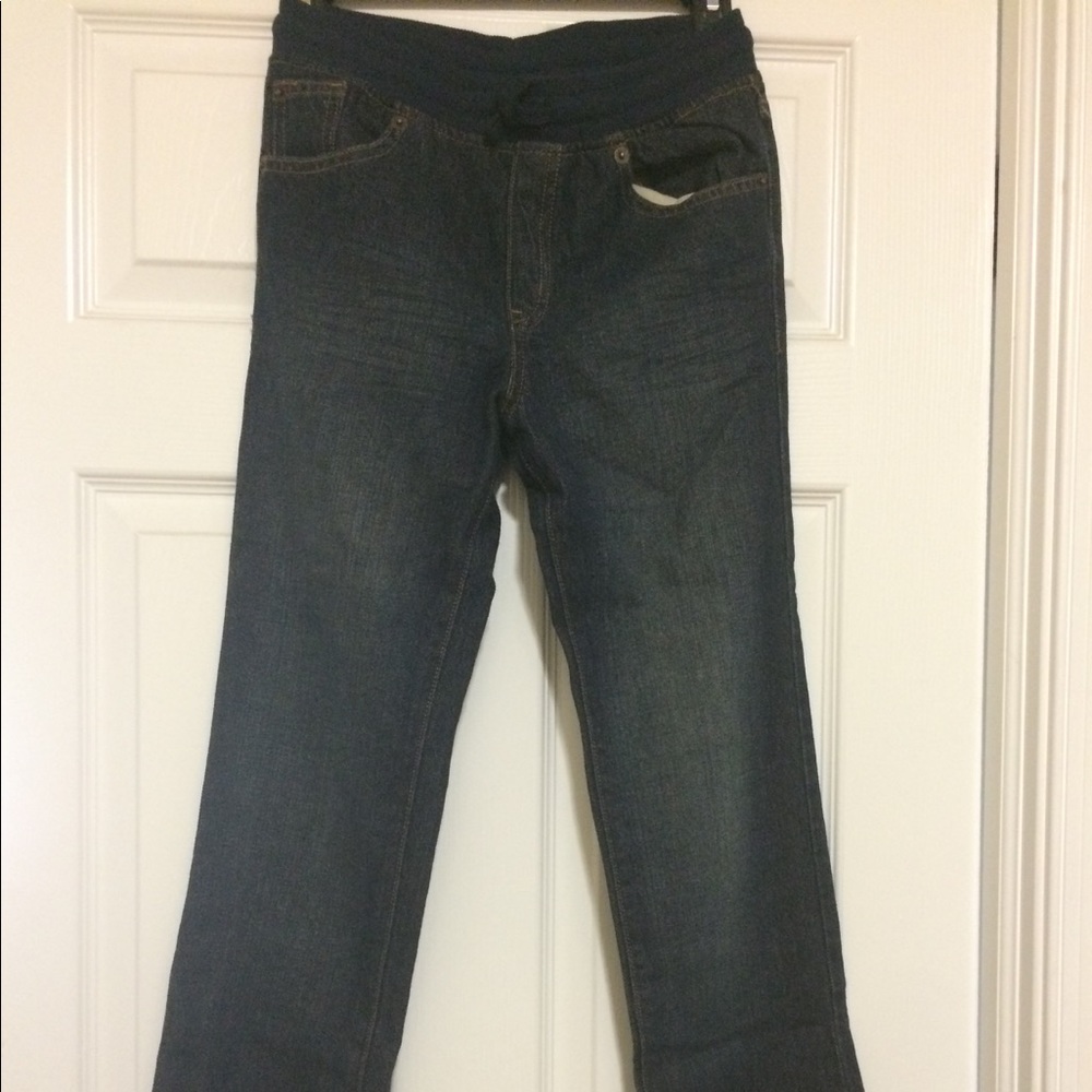 Crazy 8 boys elastic waist jeans. size 14