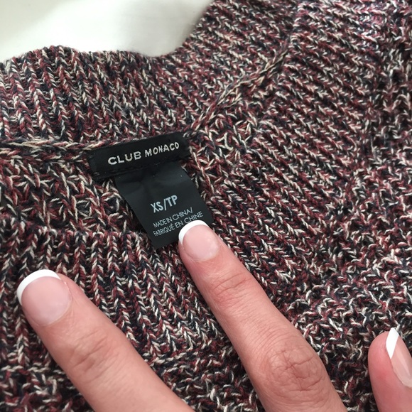 Club Monaco Sweater - burgundy, white and black - Picture 3 of 4