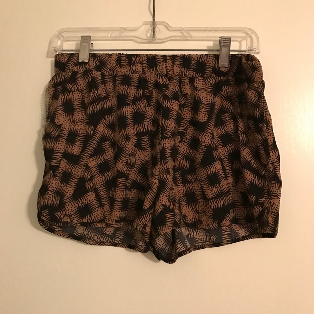 flowy printed shorts