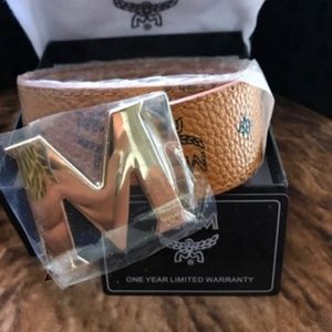 COGNAC MCM INSPIRED DESIGNER BELT