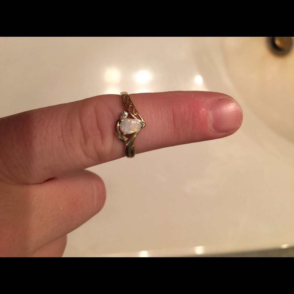Opal ring six 7 I believe. Could be a six