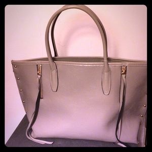 Grey leather purse