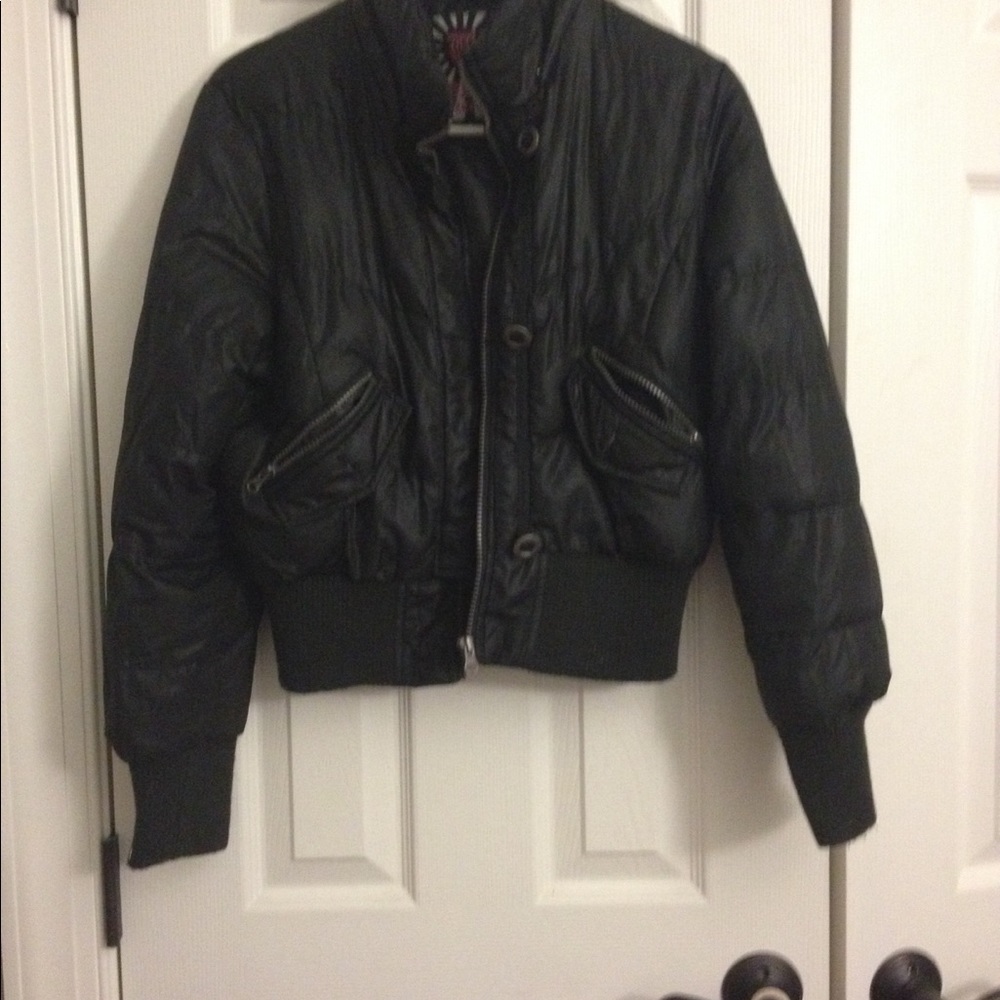 Black puffy coat