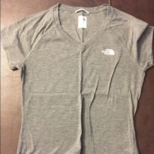Gray The north face v neck shirt