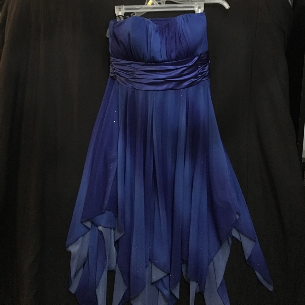 Short Blue ombré prom dress