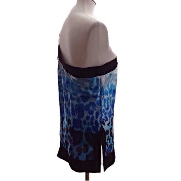 bebe Leopard Print One Shoulder Top-Medium - Picture 5 of 8