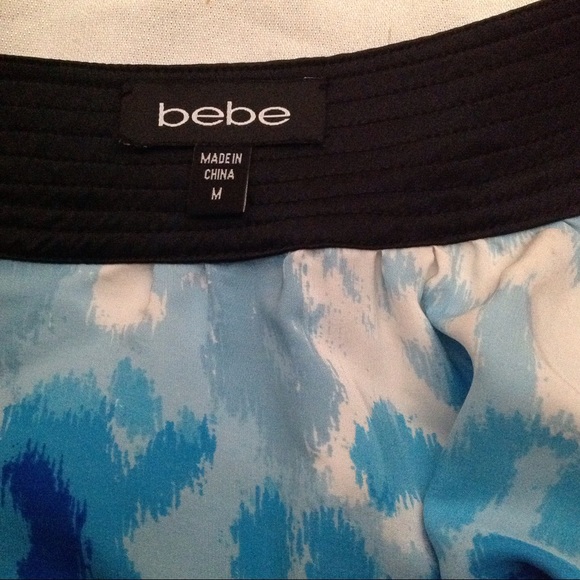 bebe Leopard Print One Shoulder Top-Medium - Picture 6 of 8