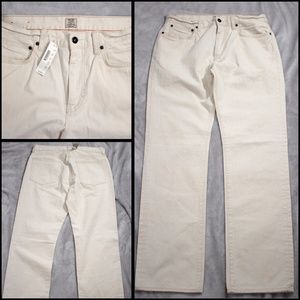 J Crew Vintage Slim Jeans Cream Denim Pants 32x32