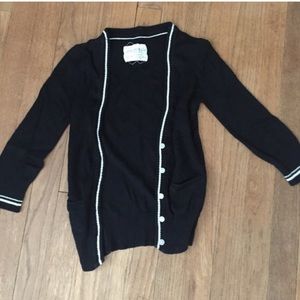 Aeropostale black sweater cardigan buttons size XS