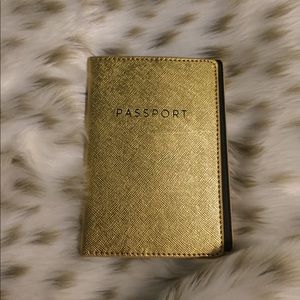 Gold passport holder