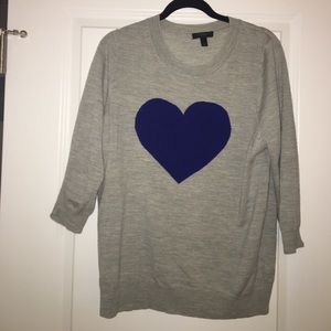 J. Crew Tippi Heart Sweater