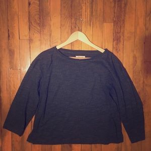 Madewell forest green 3/4 sleeve top