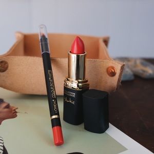 L'Oréal Blake Lively Red lip combo