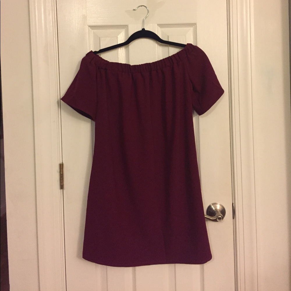 NWT maroon off the shoulder dress