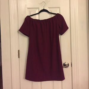 NWT maroon off the shoulder dress