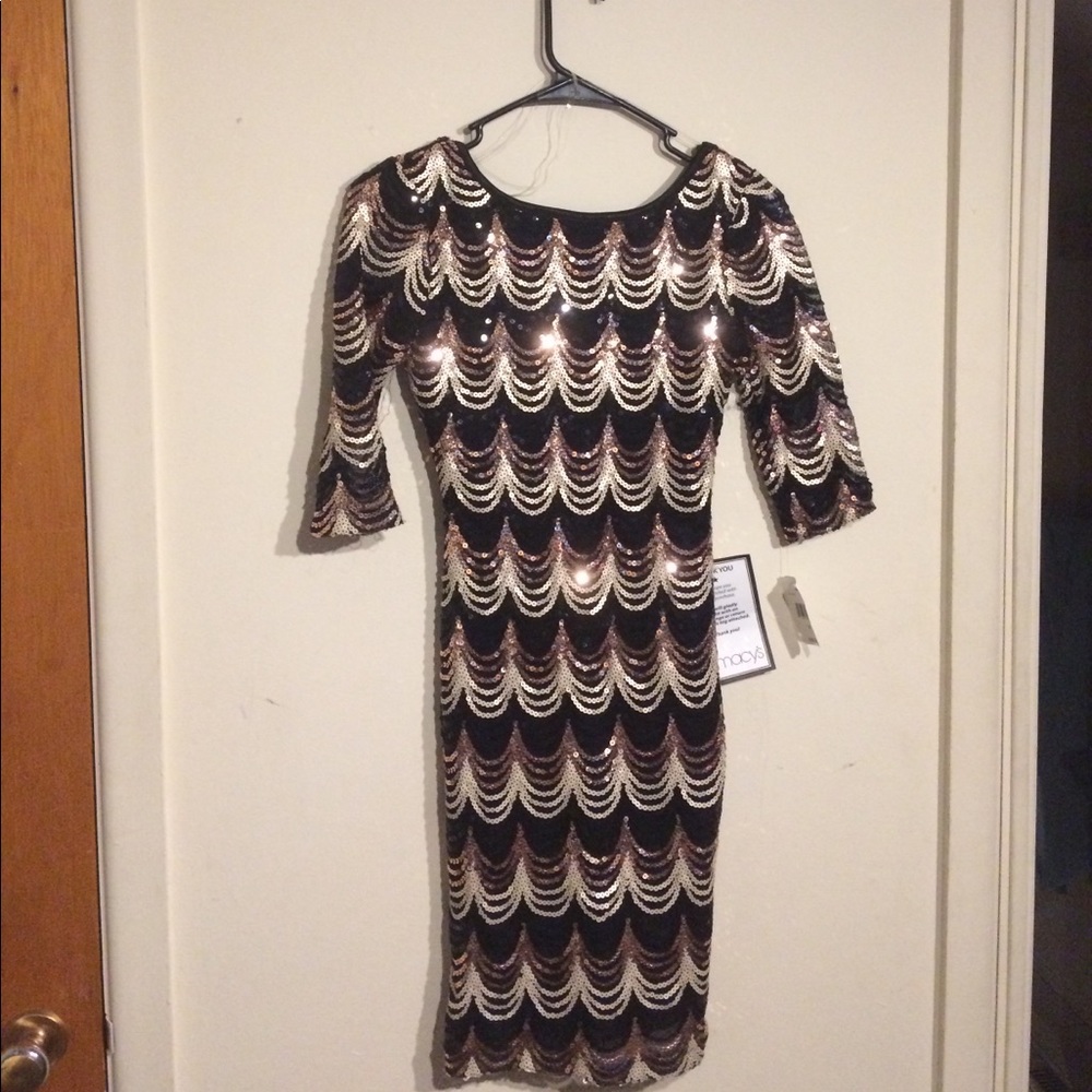 ~SOLD~ Crystal Doll Sequined Tiered body con Dress