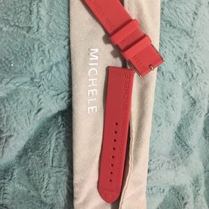 Michelle red silicone watch band