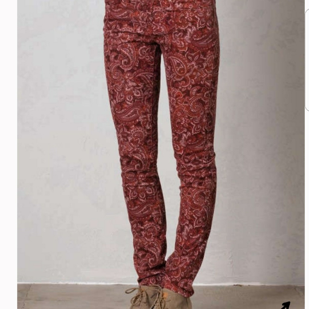 NWT Prana Paisley print cord pant
