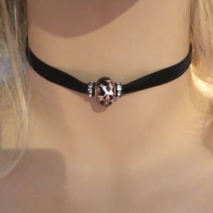 Murano Glass Chocker on Velvet.  Adjustable.