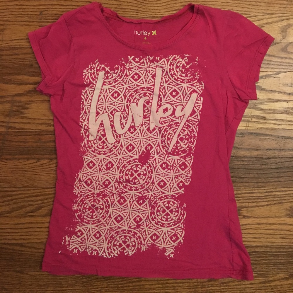Pink Hurley tee shirt
