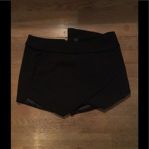 Black Asymmetrical Skort
