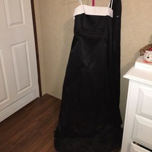 Black and White Ballgown with Sash