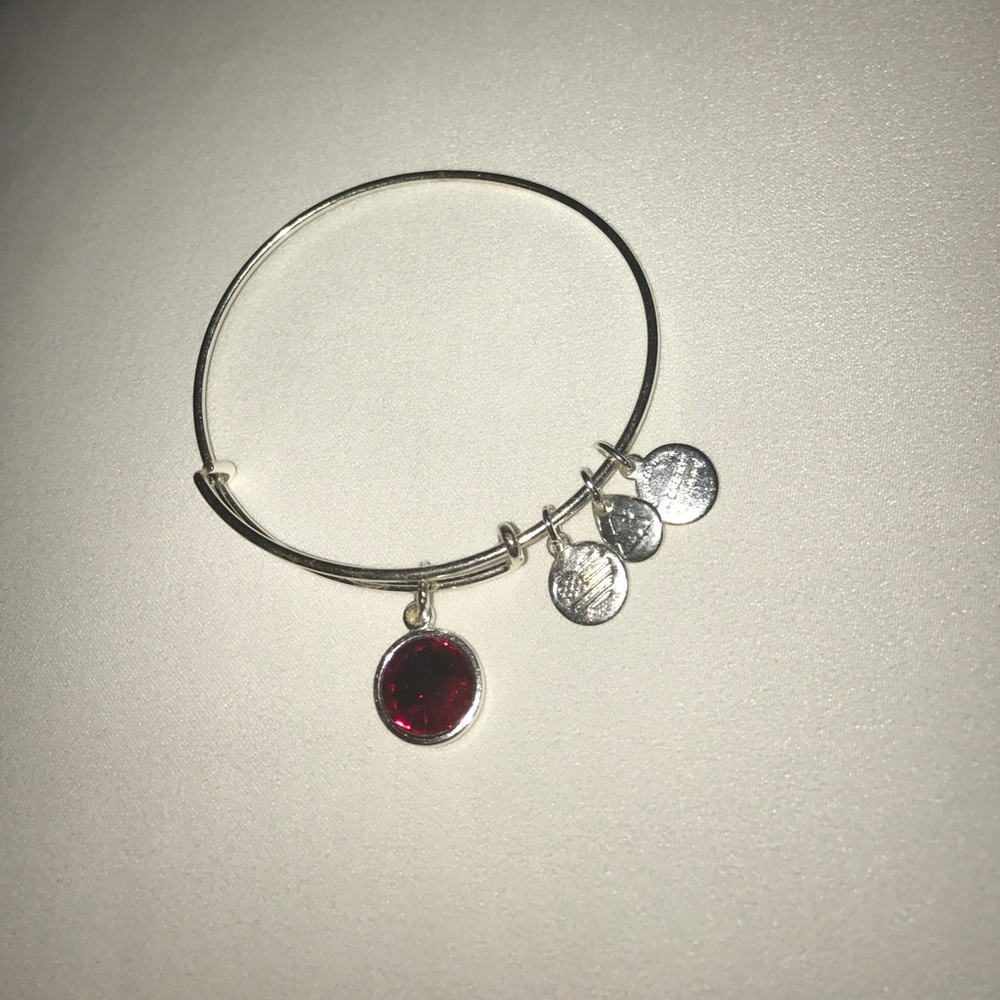 NEW - Alex and Ani garnet silver bracelet