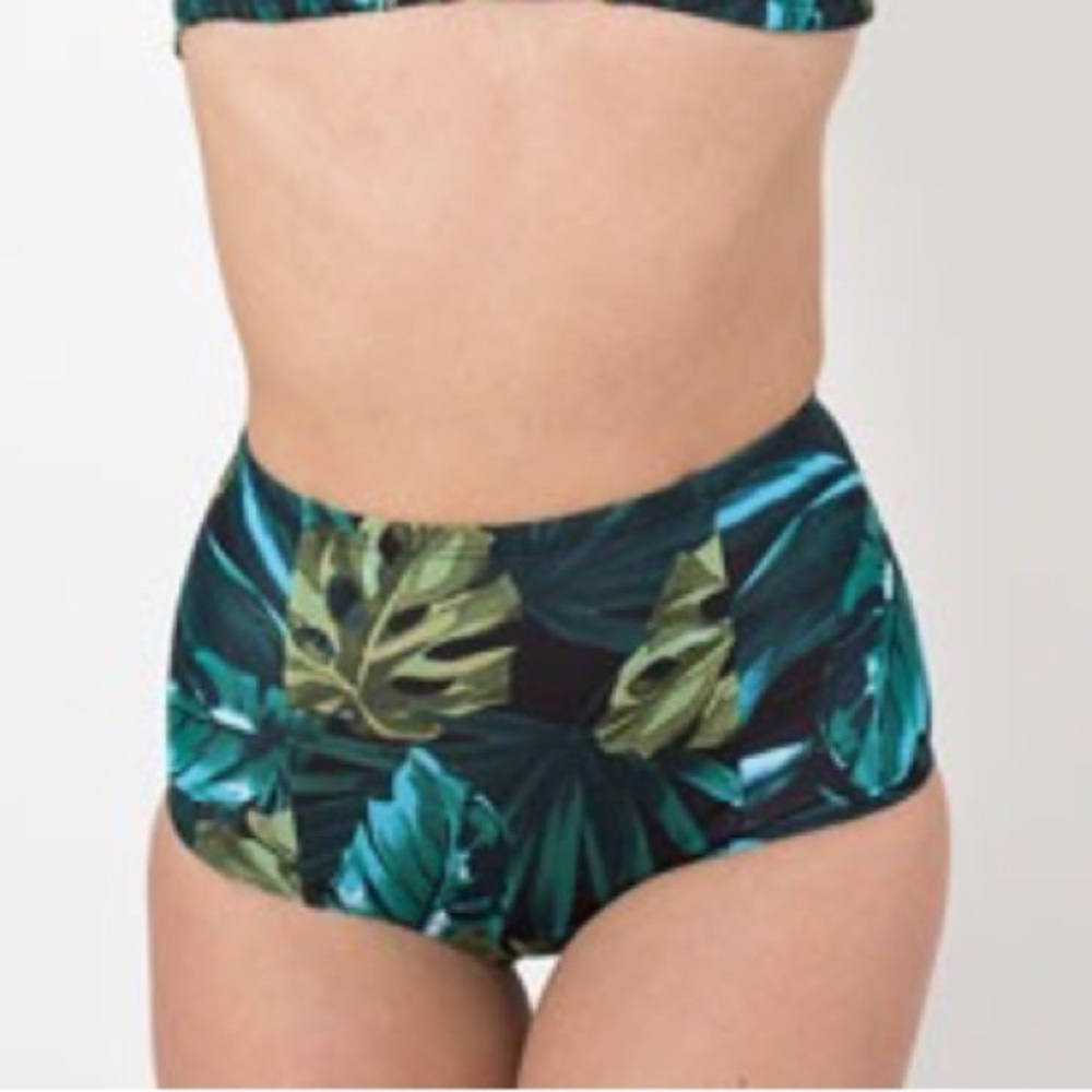 American apparel jungle leaf high waisted bikini