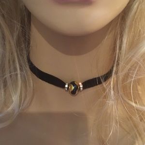 Chocker on Velvet Murano Italian Glass.