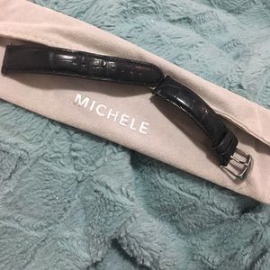 Michele leather black band