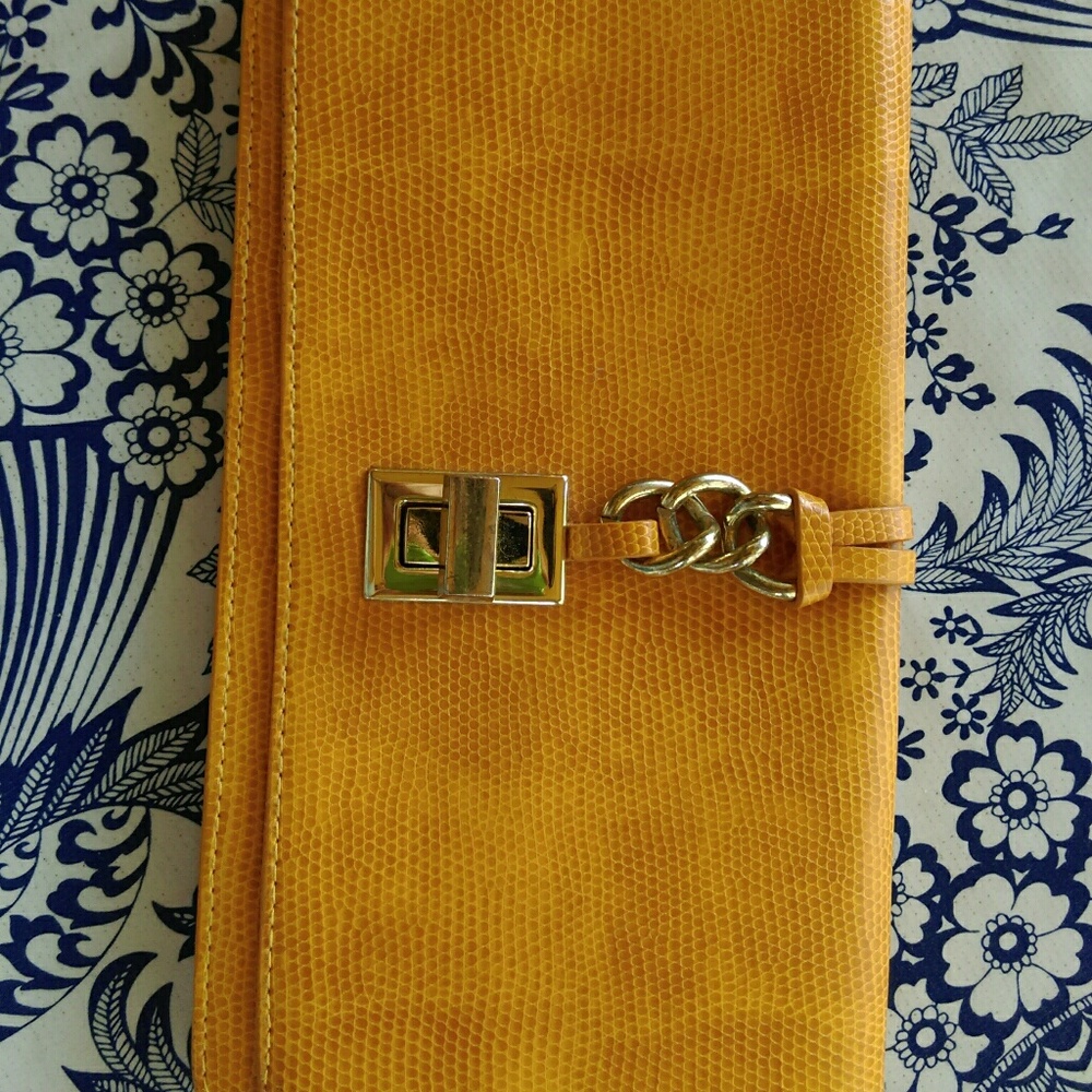 Sunshine yellow clutch purse