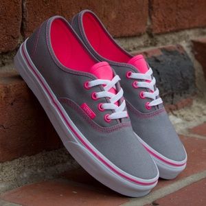 Grey and Hot Pink Vans EUC
