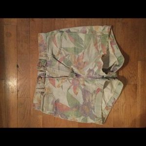 American Apparel Floral High Waisted Shorts