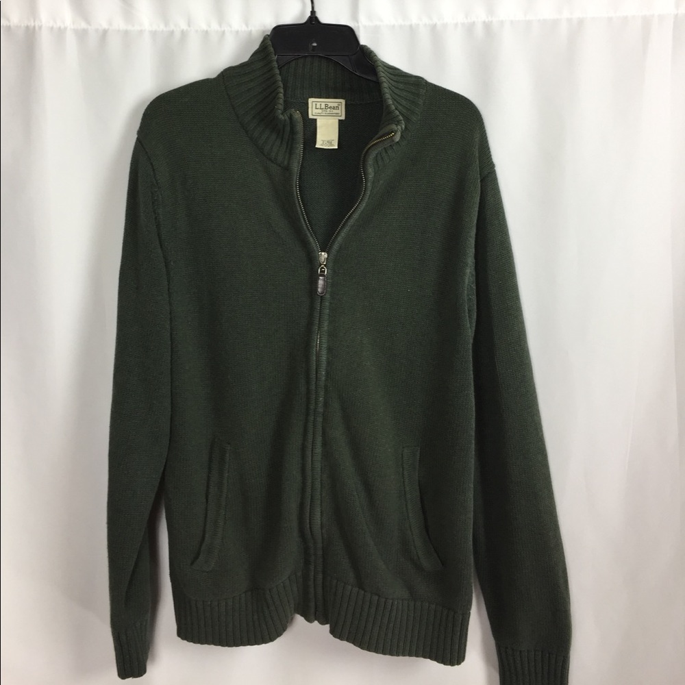 LL Bean Knit S Green