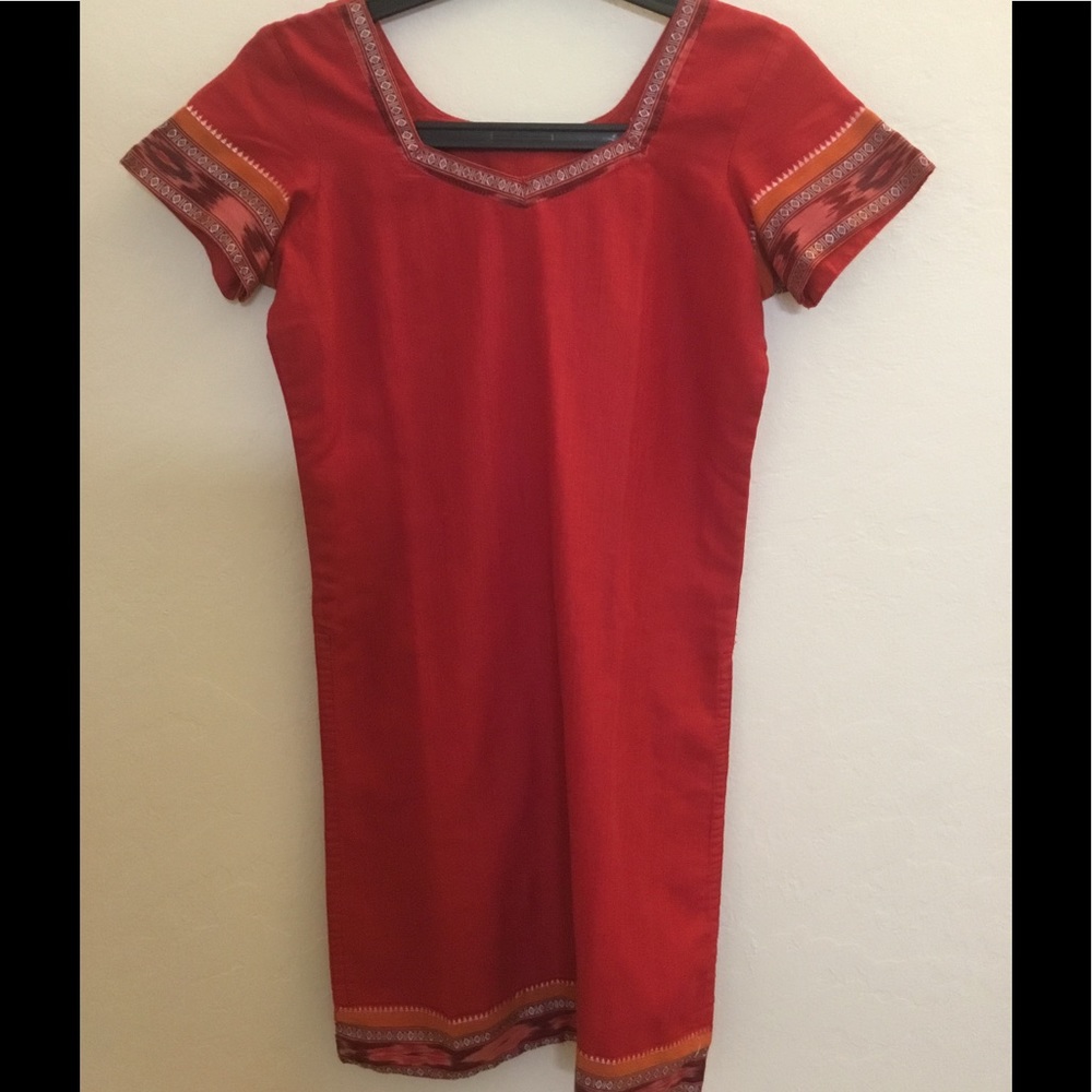 Red cotton kurta/ tunic