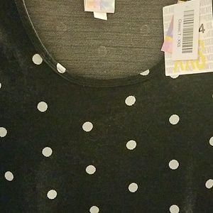 NWT XXS LuLaRoe Classic black and white polka dot