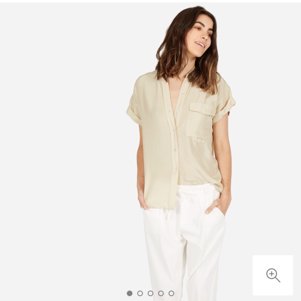 Everlane Habotai Silk Short Sleeve