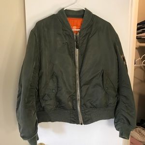 Vintage Green & Orange Bomber jacket