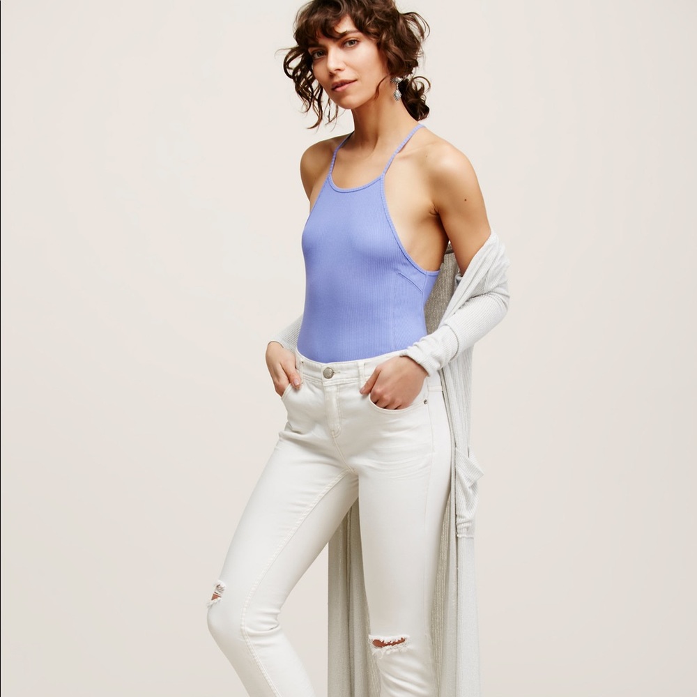 Free People Lilac Minnie ribbed tank💐