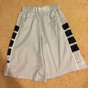 Grey and black Jordan basketball shorts
