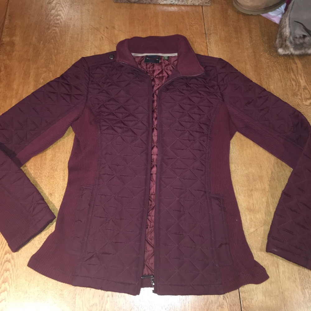 Cranberry Quilted Water Repellent Jacket